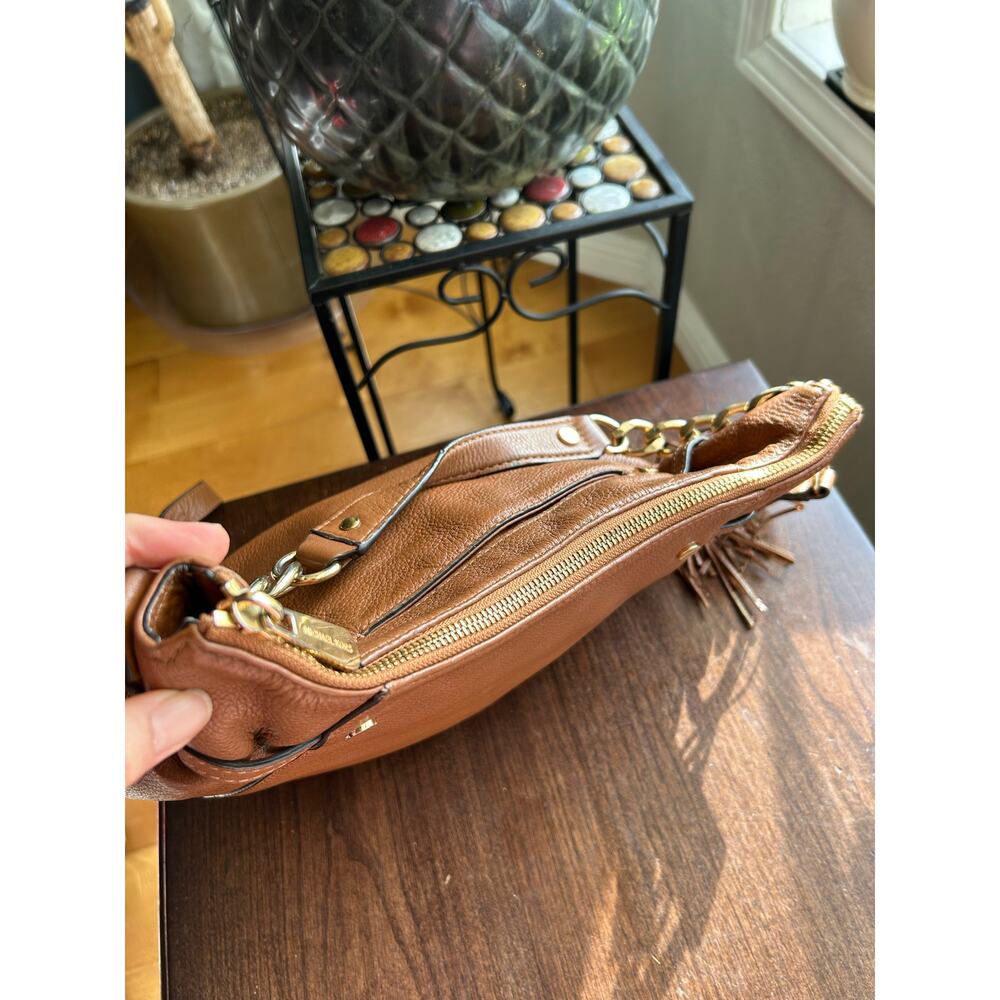 Authentic Michael Kors shoulder handbag Model AV-1405 brown gold - Picture 12 of 15